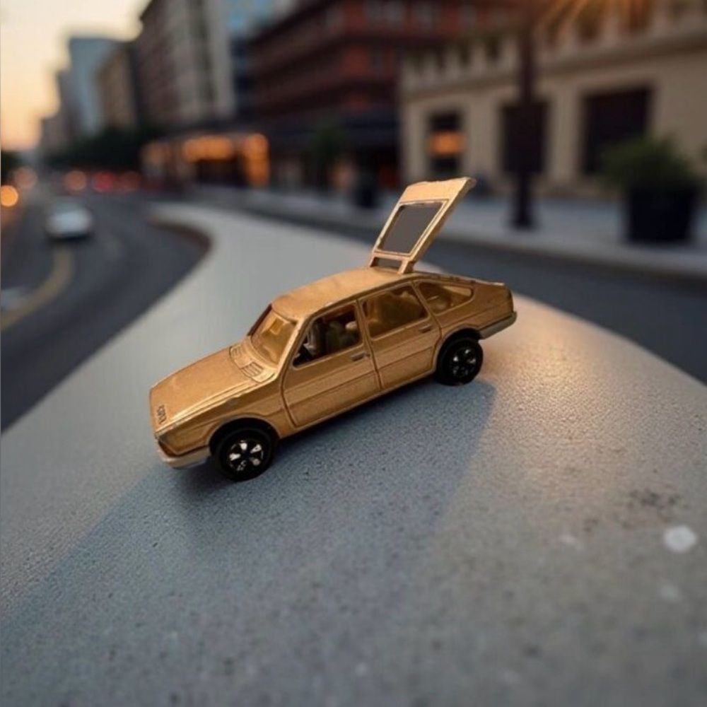 Vintage Simca Majorette 1308 - Tan Diecast Collectible Toy Car